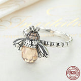 925 STERLING SILVER BEE FINGER RING - ALKATEURE COLLECTIONS