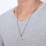 MENS CROSS PENDANT NECKLACE - ALKATEURE COLLECTIONS