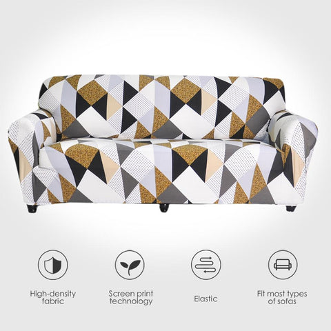 Stretch Sofa Covers Furniture Protector Polyester Loveseat Couch Cover l 1/2/3/4-seater Arm Chair Cover for Living Room - ALKATEURE COLLECTIONS